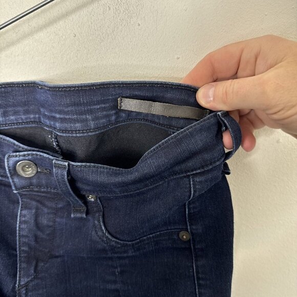 Rag & Bone Skinny Jeans Leggings Black Shine Faux Leather Look Cotton Stretch 25 - Picture 4 of 6